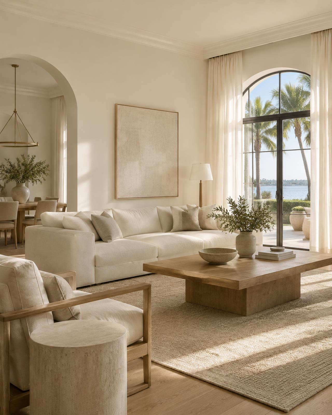 Bright, well-maintained interior of a Florida rental home